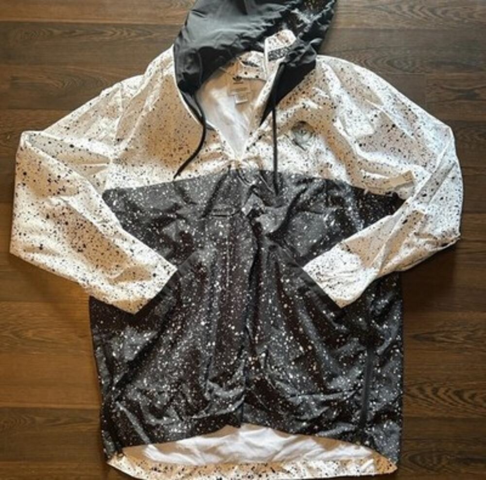 Adidas Original Planetoid Windbreaker Men’s XL White Black Splatter Track Jacket